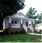 3 BR, 2BA bungalow style home blends in with it's Raleigh, NC neighborhood.
