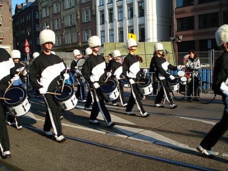 Arrive in Style, do it as a team.  Parade in Amsterdam, photo courtesy of ricardomartins.