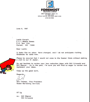 Foremost_Insurance_Kudos_Letter_to_our_Repo_Retail_Center