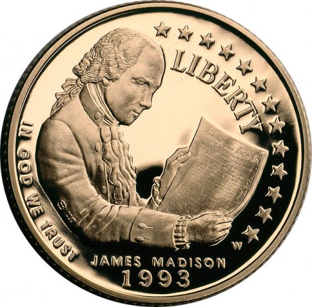 James Madison Bill of Rights Commemorative $5 piece posted on Manufactured Home Marketing Sales Management, MHMSM.com